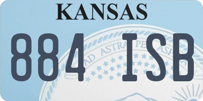 KS license plate 884ISB