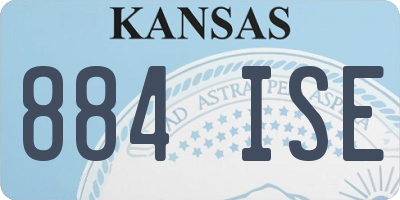 KS license plate 884ISE