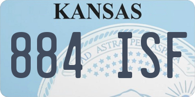 KS license plate 884ISF