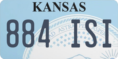 KS license plate 884ISI