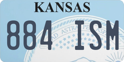 KS license plate 884ISM