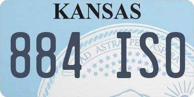 KS license plate 884ISO