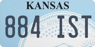 KS license plate 884IST