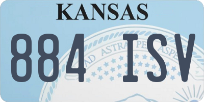 KS license plate 884ISV