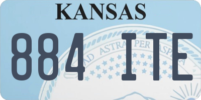 KS license plate 884ITE