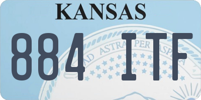 KS license plate 884ITF