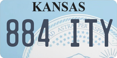 KS license plate 884ITY
