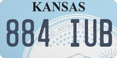KS license plate 884IUB