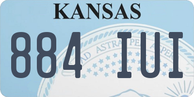 KS license plate 884IUI