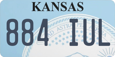 KS license plate 884IUL