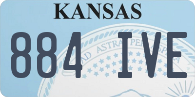 KS license plate 884IVE