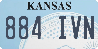 KS license plate 884IVN
