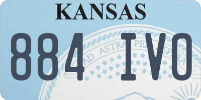 KS license plate 884IVO