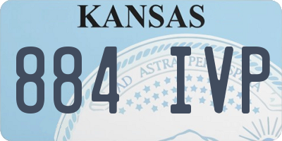 KS license plate 884IVP