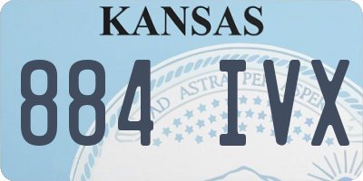 KS license plate 884IVX