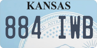 KS license plate 884IWB