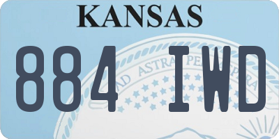 KS license plate 884IWD