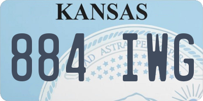 KS license plate 884IWG