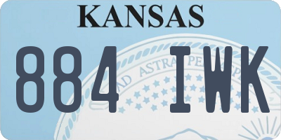 KS license plate 884IWK