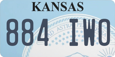 KS license plate 884IWO