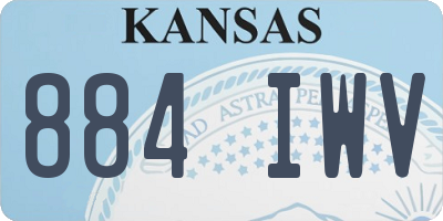 KS license plate 884IWV