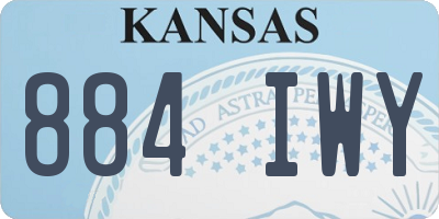 KS license plate 884IWY