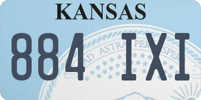 KS license plate 884IXI