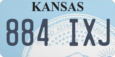 KS license plate 884IXJ