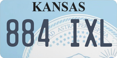 KS license plate 884IXL