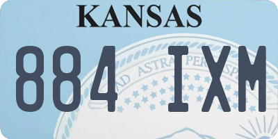 KS license plate 884IXM