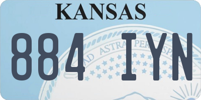 KS license plate 884IYN