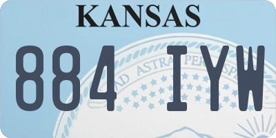 KS license plate 884IYW