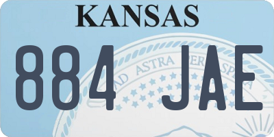 KS license plate 884JAE