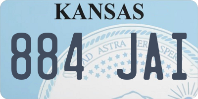 KS license plate 884JAI