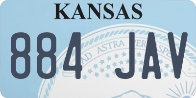 KS license plate 884JAV