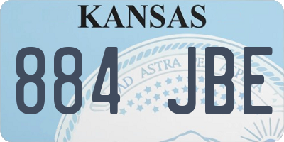 KS license plate 884JBE