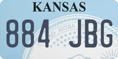 KS license plate 884JBG