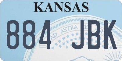 KS license plate 884JBK