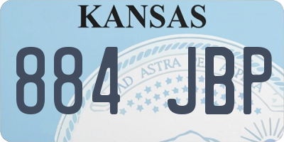 KS license plate 884JBP