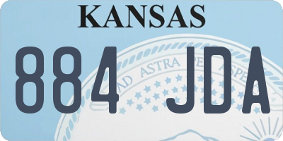 KS license plate 884JDA