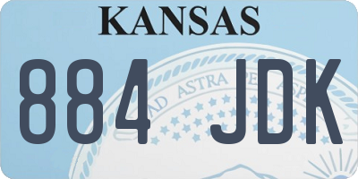 KS license plate 884JDK