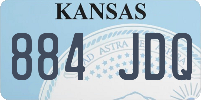 KS license plate 884JDQ