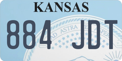 KS license plate 884JDT