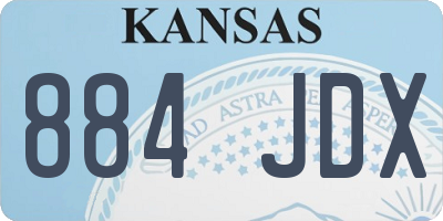 KS license plate 884JDX