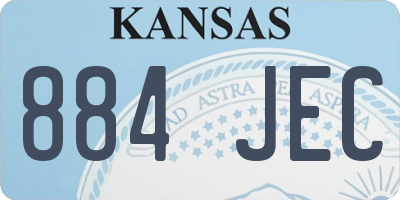 KS license plate 884JEC