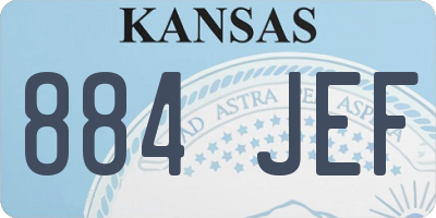 KS license plate 884JEF