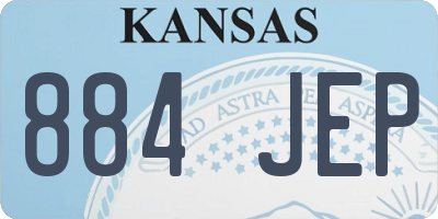 KS license plate 884JEP