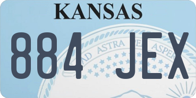 KS license plate 884JEX