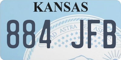 KS license plate 884JFB