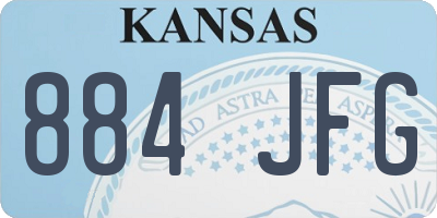 KS license plate 884JFG